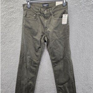 Flag & Anthem Men's Nashville Straight Olive Green Jeans Size 30x34 5 pocket New